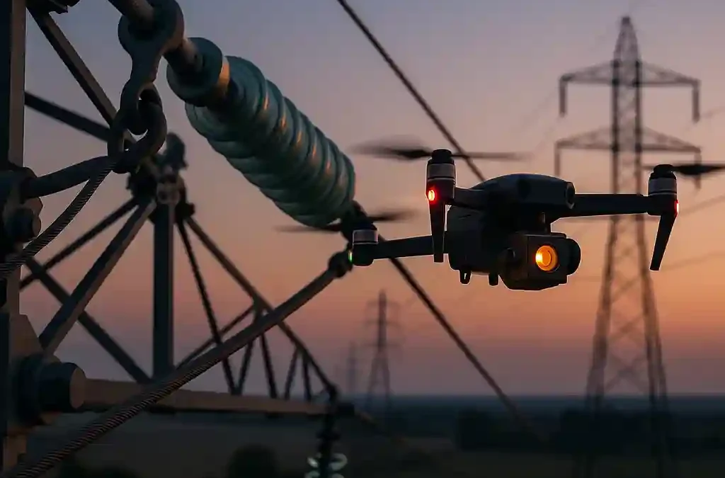 Thermographie drone ligne haute tension connecteur : détecter les points chauds à risque